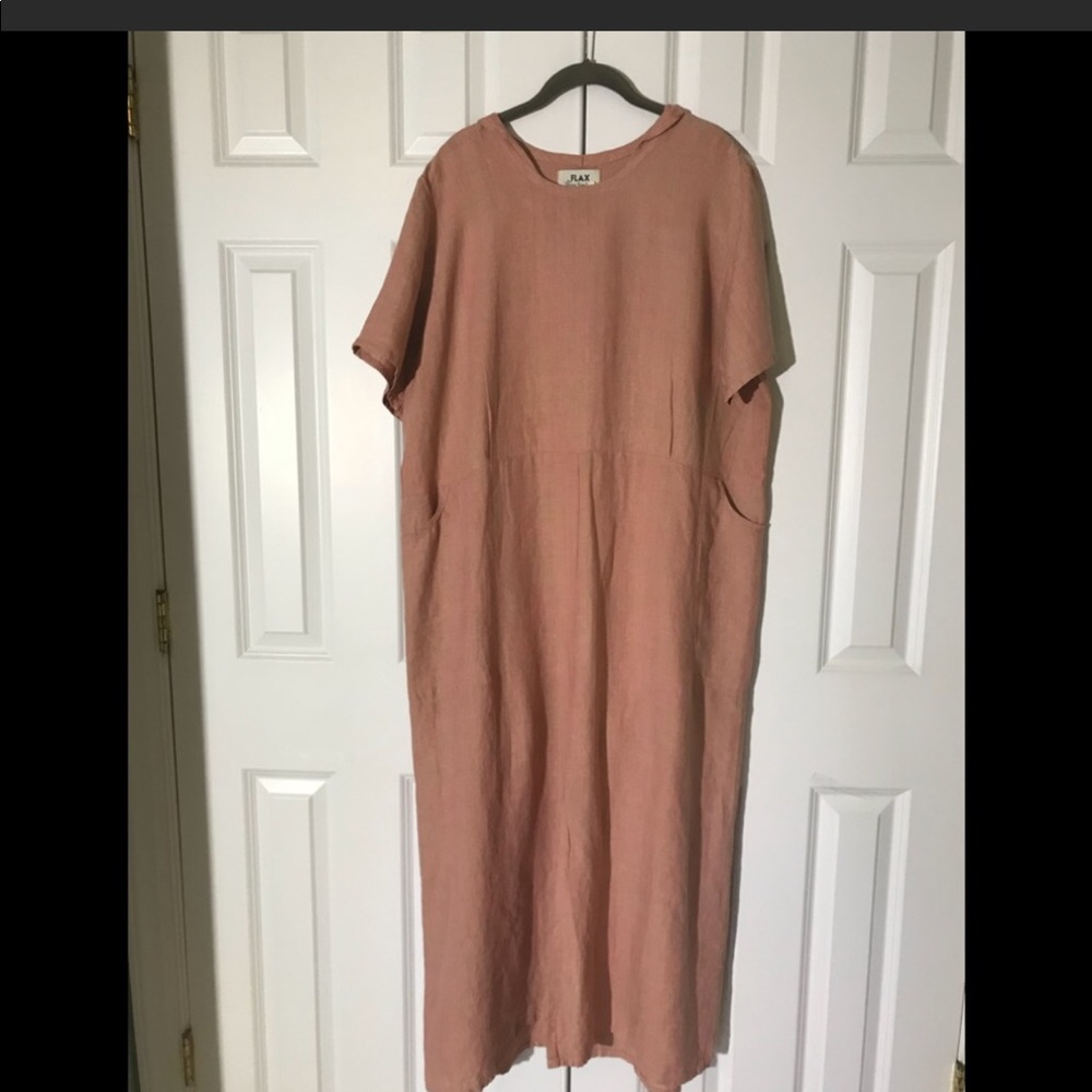 Flax by Jeanne Engelhart oversized linen dress